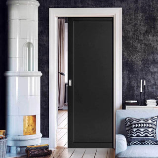 Image: Handmade Eco-Urban® Baltimore 1 Panel Single Evokit Pocket Door DD6301 - Colour & Size Options