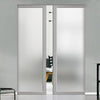 Handmade Eco-Urban® Baltimore 1 Pane Double Absolute Evokit Pocket Door DD6301SG - Frosted Glass - Colour & Size Options