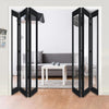 Six Folding Door & Frame Kit - Eco-Urban® Baltimore 1 Pane DD6201C 3+3 - Clear Glass - Colour & Size Options