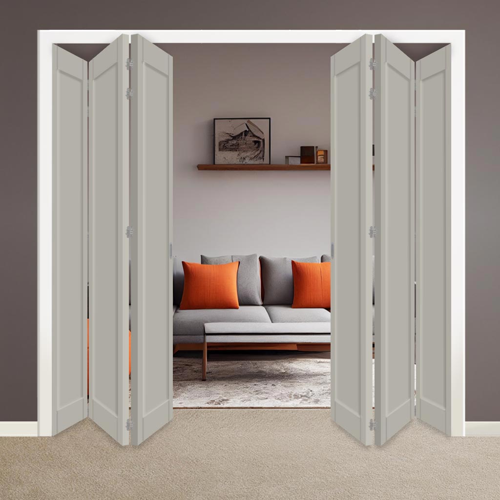 Six Folding Door & Frame Kit - Eco-Urban® Baltimore 1 Panel DD6201P 3+3 - Colour & Size Options