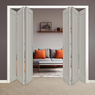 Image: Six Folding Door & Frame Kit - Eco-Urban® Baltimore 1 Panel DD6201P 3+3 - Colour & Size Options