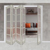 Five Folding Door & Frame Kit - Eco-Urban® Bedford 5 Pane DD6205F 4+1 - Frosted Glass - Colour & Size Options