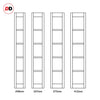 Five Folding Door & Frame Kit - Eco-Urban® Bedford 5 Pane DD6205F 3+2 - Frosted Glass - Colour & Size Options
