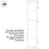 Five Folding Door & Frame Kit - Eco-Urban® Bedford 5 Pane DD6205C 3+2 - Clear Glass - Colour & Size Options