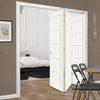 Three Folding Door & Frame Kit - Eco-Urban® Bedford 5 Panel DD6205P 3+0 - Colour & Size Options