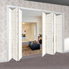 Seven Folding Door & Frame Kit - Eco-Urban® Bedford 5 Panel DD6205P 4+3 - Colour & Size Options