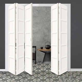 Image: Five Folding Door & Frame Kit - Eco-Urban® Bedford 5 Panel DD6205P 3+2 - Colour & Size Options