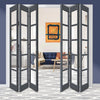 Six Folding Door & Frame Kit - Eco-Urban® Bedford 5 Pane DD6205C 3+3 - Clear Glass - Colour & Size Options