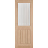 Pass-Easi Four Sliding Doors and Frame Kit - Belize Oak Door - Silkscreen Etched Clear Glass - Unfinished