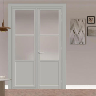 Image: Urban Ultimate® Room Divider Berkley 2 Pane 1 Panel Door DD6309F - Frosted Glass with Matching Side - Colour & Size Options
