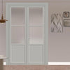 Urban Ultimate® Room Divider Berkley 2 Pane 1 Panel Door DD6309F - Frosted Glass with Full Glass Side - Colour & Size Options