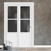 Urban Ultimate® Room Divider Berkley 2 Pane 1 Panel Door DD6309T - Tinted Glass with Matching Side - Colour & Size Options