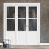 Urban Ultimate® Room Divider Berkley 2 Pane 1 Panel Door Pair DD6309T - Tinted Glass with Matching Side - Colour & Size Options