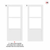 Urban Ultimate® Room Divider Berkley 2 Pane 1 Panel Door DD6309T - Tinted Glass with Matching Side - Colour & Size Options