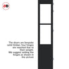 Six Folding Door & Frame Kit - Eco-Urban® Berkley 2 Pane 1 Panel DD6206C 3+3 - Clear Glass - Colour & Size Options