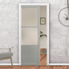 Bespoke Handmade Eco-Urban Berkley 2 Pane 1 Panel Single Evokit Pocket Door DD6309SG - Frosted Glass - Colour Options
