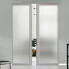 Bespoke Handmade Eco-Urban Baltimore 1 Pane Double Absolute Evokit Pocket Door DD6301SG - Frosted Glass - Colour Options