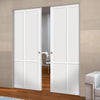 Bespoke Handmade Eco-Urban® Bronx 4 Panel Double Absolute Evokit Pocket Door DD6315 - Colour Options