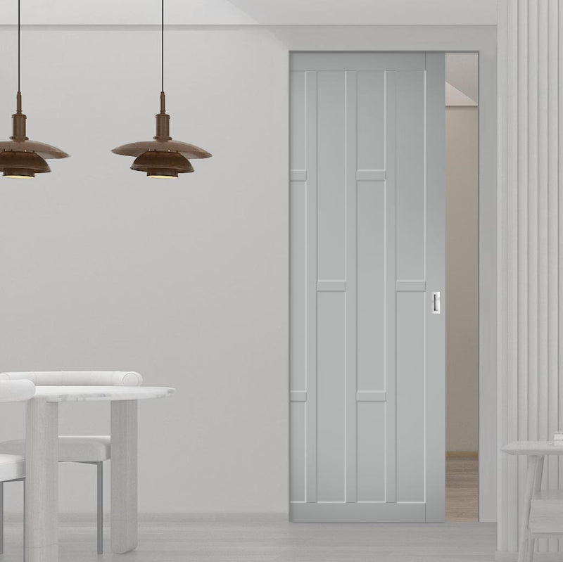 Bespoke Handmade Eco-Urban® Caledonia 10 Panel Single Absolute Evokit Pocket Door DD6433 - Colour Options