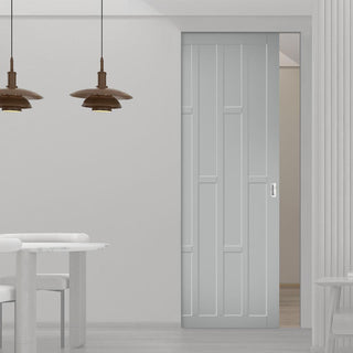 Image: Bespoke Handmade Eco-Urban® Caledonia 10 Panel Single Absolute Evokit Pocket Door DD6433 - Colour Options