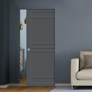 Image: Bespoke Handmade Eco-Urban® Colorado 6 Panel Single Absolute Evokit Pocket Door DD6436 - Colour Options