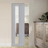 Bespoke Handmade Eco-Urban Cornwall 1 Pane 2 Panel Single Absolute Evokit Pocket Door DD6404G Clear Glass - Colour Options
