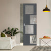 Bespoke Handmade Eco-Urban® Cusco 4 Pane 4 Panel Single Absolute Evokit Pocket Door DD6416G Clear Glass - Colour Options