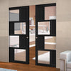 Bespoke Handmade Eco-Urban® Cusco 4 Pane 4 Panel Double Absolute Evokit Pocket Door DD6416G Clear Glass - Colour Options