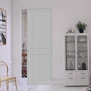 Image: Bespoke Handmade Eco-Urban® Glasgow 6 Panel Single Absolute Evokit Pocket Door DD6314 - Colour Options