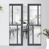 Bespoke Handmade Eco-Urban® Hampton 4 Pane Double Absolute Evokit Pocket Door DD6413G Clear Glass - Colour Options