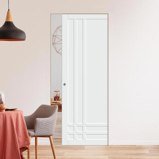 Image: Bespoke Handmade Eco-Urban® Irvine 9 Panel Single Absolute Evokit Pocket Door DD6434 - Colour Options