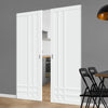 Bespoke Handmade Eco-Urban® Irvine 9 Panel Double Absolute Evokit Pocket Door DD6434 - Colour Options