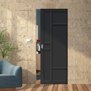 Image: Bespoke Handmade Eco-Urban® Isla 6 Panel Single Absolute Evokit Pocket Door DD6429 - Colour Options