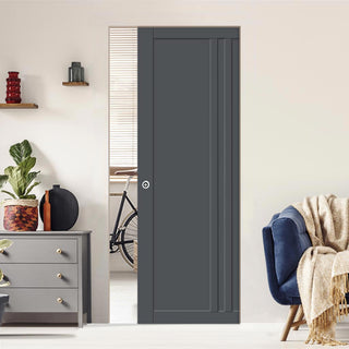 Image: Bespoke Handmade Eco-Urban® Melville 3 Panel Single Absolute Evokit Pocket Door DD6409 - Colour Options