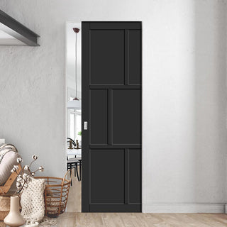 Image: Bespoke Handmade Eco-Urban® Milan 6 Panel Single Absolute Evokit Pocket Door DD6422 - Colour Options