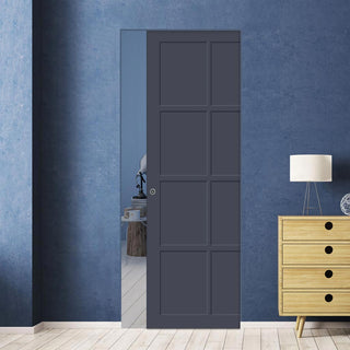 Image: Bespoke Handmade Eco-Urban® Perth 8 Panel Single Absolute Evokit Pocket Door DD6318 - Colour Options