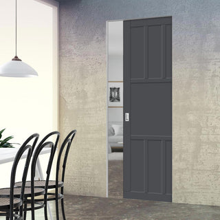 Image: Bespoke Handmade Eco-Urban® Queensland 7 Panel Single Absolute Evokit Pocket Door DD6424 - Colour Options