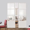 Bespoke Handmade Eco-Urban® Staten 3 Pane 1 Panel Double Absolute Evokit Pocket Door DD6310G - Clear Glass - Colour Options