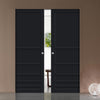 Bespoke Handmade Eco-Urban® Stockholm 7 Panel Double Absolute Evokit Pocket Door DD6407 - Colour Options