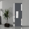 Bespoke Handmade Eco-Urban® Tokyo 3 Pane 3 Panel Single Absolute Evokit Pocket Door DD6423G Clear Glass - Colour Options