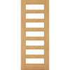 Bespoke Biarritz Oak Internal Door - Clear Bevelled Glass - Prefinished