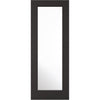 Diez Charcoal Black 1L Door Pair - Raised Mouldings - Clear Glass - Prefinished