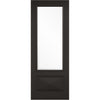 Knightsbridge 1 Pane 1 Panel Black Primed Door Pair - Raised Mouldings - Clear Bevelled Glass
