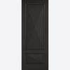 Knightsbridge 2 Panel Black Primed Door - Raised Mouldings - 1/2 Hour Fire Rated