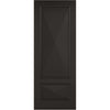 Knightsbridge 2 Panel Black Primed Fire Door Pair - Raised Mouldings - 1/2 Hour Fire Rated