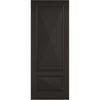 Knightsbridge 2 Panel Black Primed Door Pair - Raised Mouldings