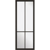 Four Folding Doors & Frame Kit - Liberty 4 Pane 2+2 - Clear Glass - Black Primed