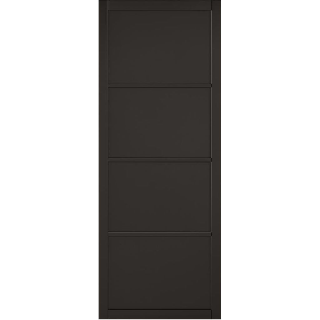 Soho 4 Panel Black Painted Internal Door Pair - Prefinished