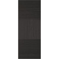 Single Sliding Door & Track - Tres Charcoal Black Flush Door - Prefinished