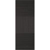 Single Sliding Door & Track - Tres Charcoal Black Flush Door - Prefinished